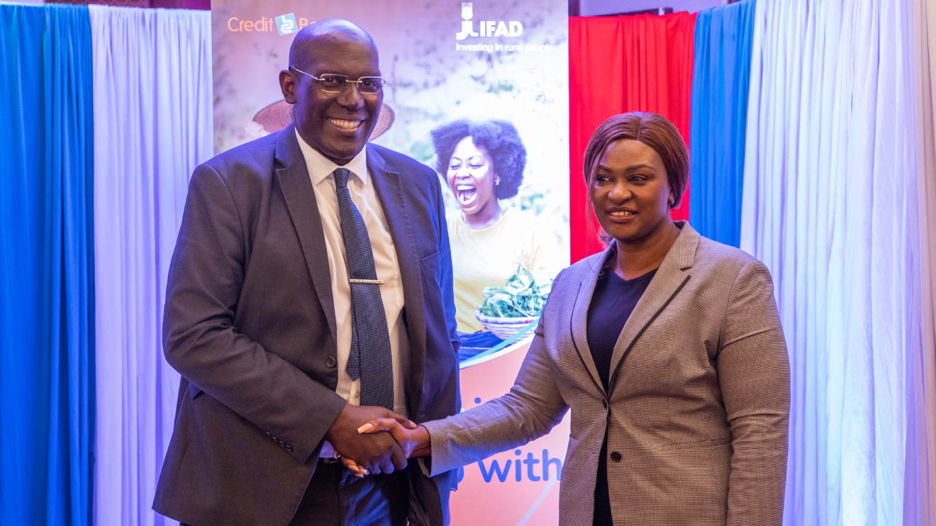 Ms Betty Kori - Cheif Executive Officer Credit Bank and Dr Kent Kibiso - Director Kenya Diaspora Alliance during the launch. PHOTO/COURTESY